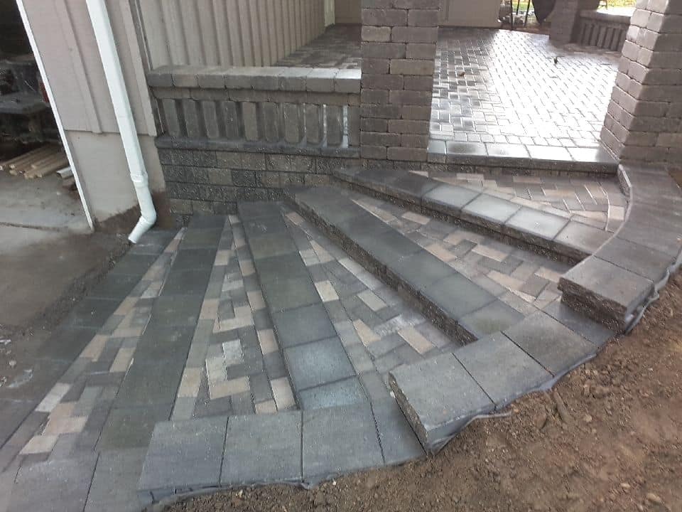 Brick Column Entrance