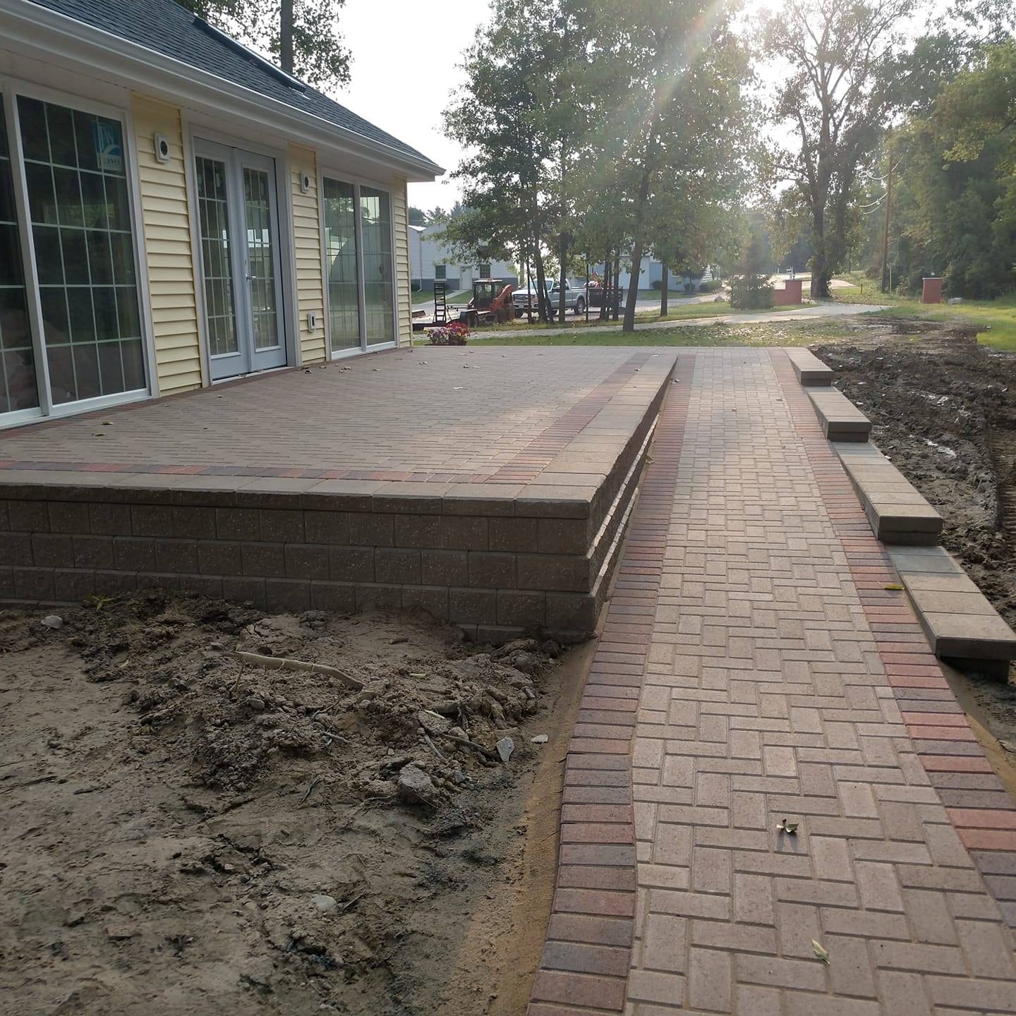 Brick Paver Patio & Ramp Walkway