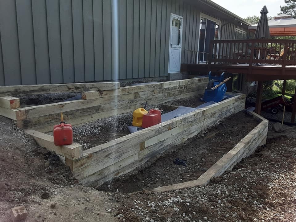 Wood Retaining Wall