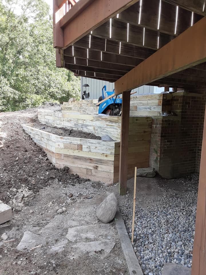 Wood Retaining Wall
