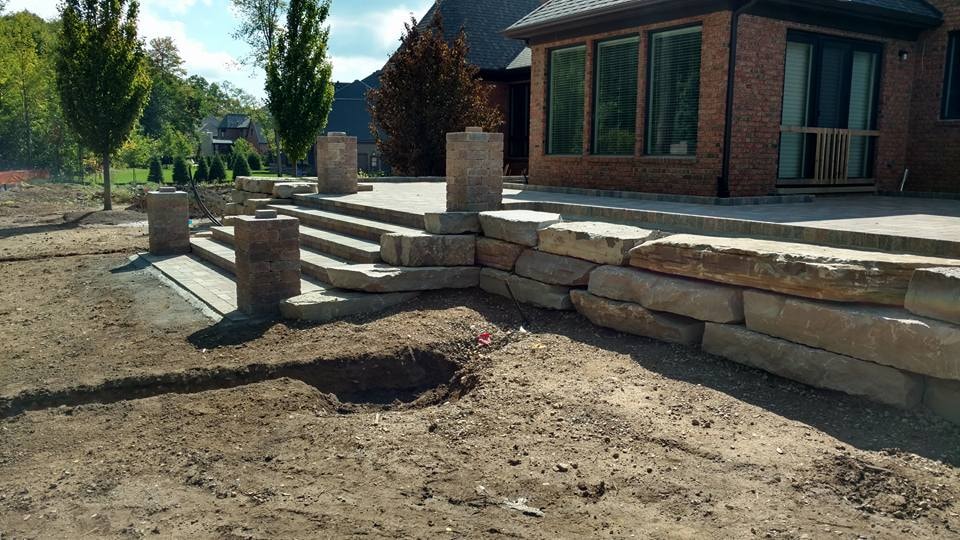 Natural Stone Terraced Wall
