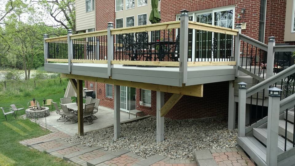 Trex Deck & Brick Paver Approach