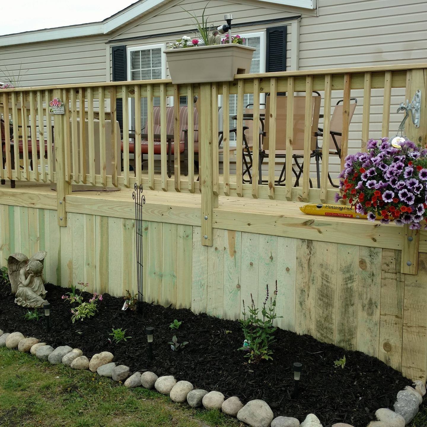 Wood Deck & Landscaping